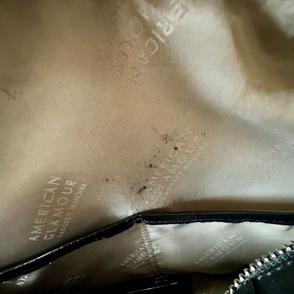 Badgley Mischka | American Glamour | Black Leather + Metal Shoulder Bag - Picture 8 of 8